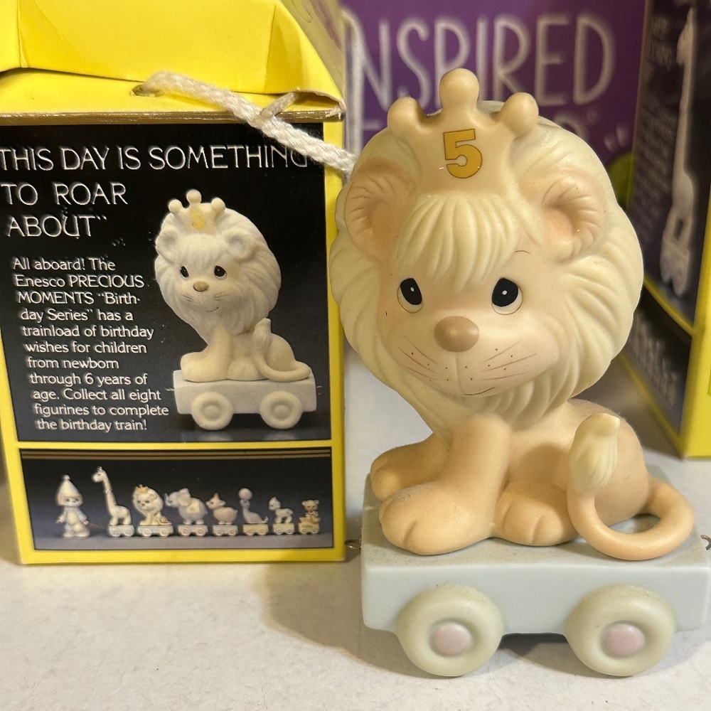 Precious moments lion birthday train year 5